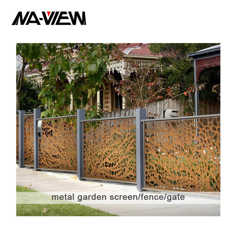 Background Field Board Decorative Metal Fence Panels 1100mm Height